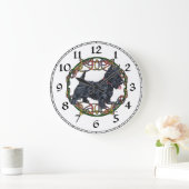 Scottish-Terrier-Uhr Große Wanduhr (Zuhause)