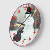 Scottish-Terrier-Uhr Große Wanduhr (Winkel)