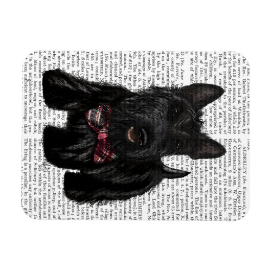 Scottish Terrier und Bow Magnet (Horizontal)