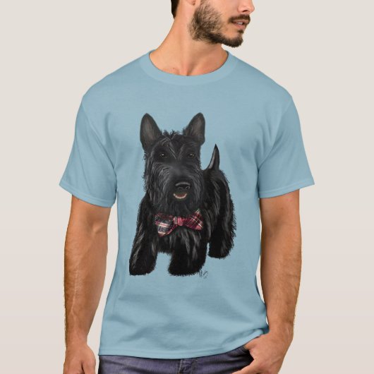 Scottish Terrier und Bow T-Shirt (Vorderseite)