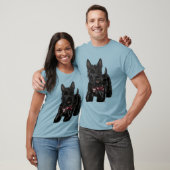 Scottish Terrier und Bow T-Shirt (Unisex)