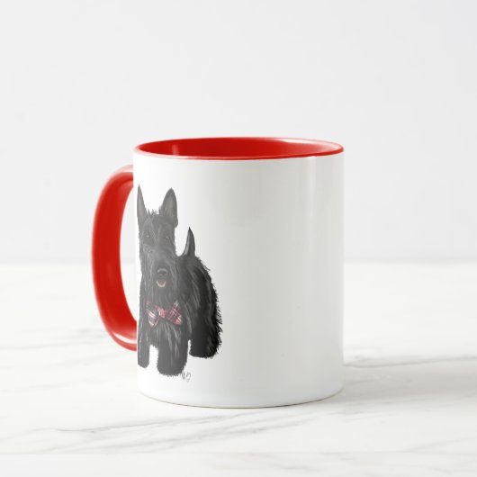 Scottish Terrier und Bow Tasse (Vorderseite Links)