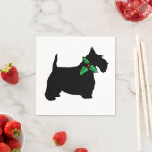 Scottish Terrier und Holly Serviette (Beispiel)