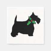 Scottish Terrier und Holly Serviette (Vorderseite)