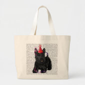 Scottish Terrier und Party Hat Jumbo Stoffbeutel (Vorne)