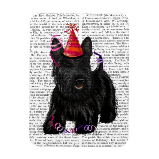 Scottish Terrier und Party Hat Magnet (Vertikal)