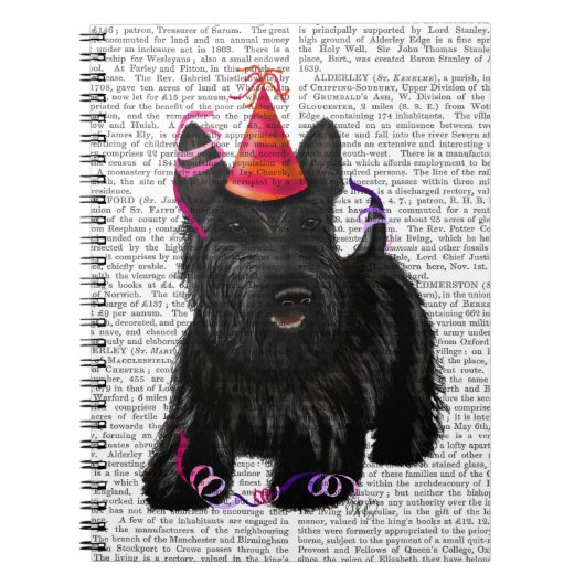 Scottish Terrier und Party Hat Notizblock (Vorderseite)