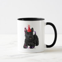 Scottish Terrier und Party Hat