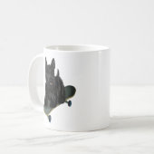 Scottish Terrier und Skateboard Kaffeetasse (Vorderseite Links)