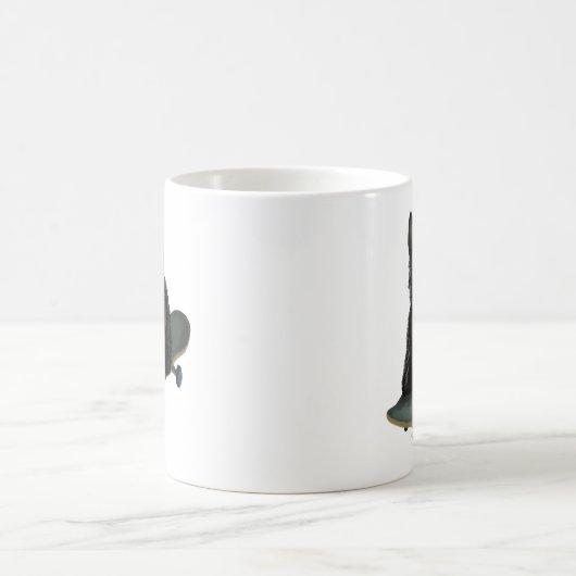 Scottish Terrier und Skateboard Kaffeetasse (Mittel)