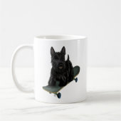 Scottish Terrier und Skateboard Kaffeetasse (Links)