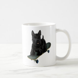 Scottish Terrier und Skateboard Kaffeetasse