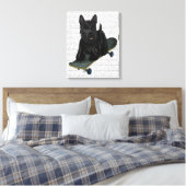 Scottish Terrier und Skateboard Leinwanddruck (Insitu (Schlafzimmer))