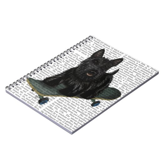 Scottish Terrier und Skateboard Notizblock (Linke Seite)