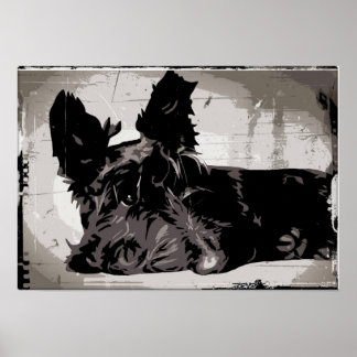 Scottish Terrier urbanes Design Poster
