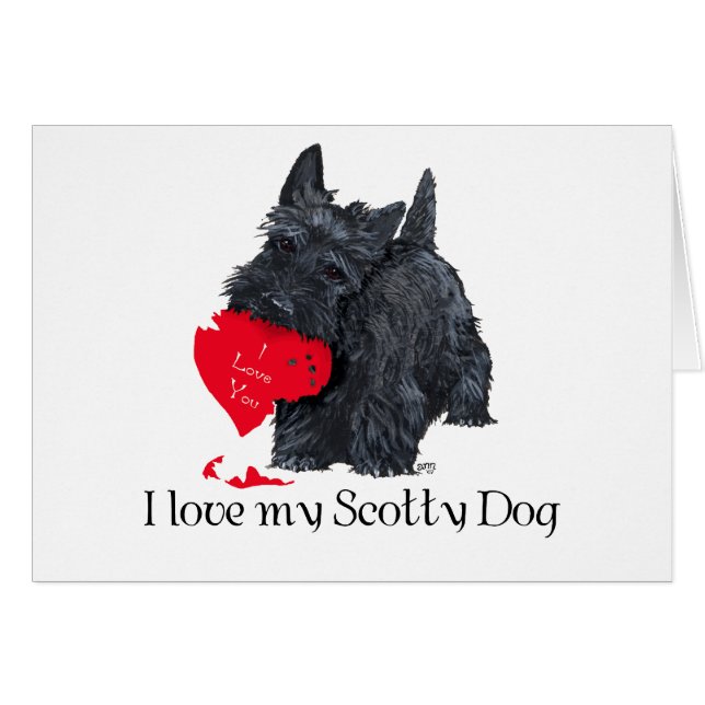 Scottish Terrier Valentine (Vorderseite (Horizontal))