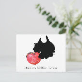 Scottish Terrier Valentine Feiertagspostkarte (Stehend Vorderseite)