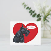 Scottish Terrier Valentine Feiertagspostkarte (Stehend Vorderseite)