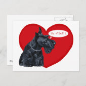 Scottish Terrier Valentine Feiertagspostkarte (Vorne/Hinten)