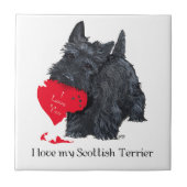 Scottish Terrier Valentine Fliese (Vorderseite)
