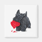 Scottish Terrier Valentine Magnet (Vorne)