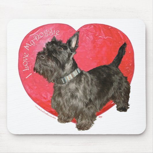 Scottish Terrier Valentine Mousepad (Vorne)