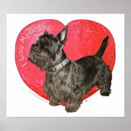 Scottish Terrier Valentine Poster (Vorne)