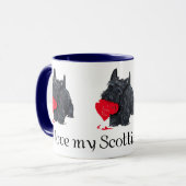 Scottish Terrier Valentine Tasse (Vorderseite Links)