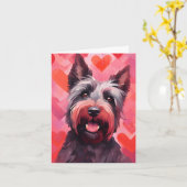 Scottish Terrier Valentinstag Karte (Gelbe Blume)