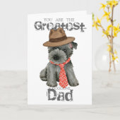 Scottish Terrier Vater Card Karte (Gelbe Blume)