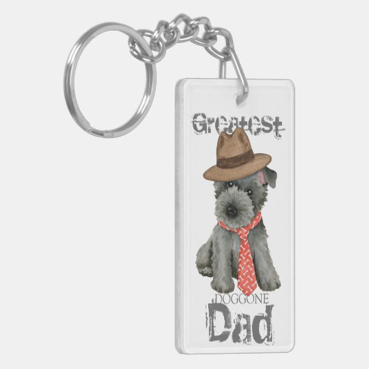 Scottish Terrier Vater Schlüsselanhänger (Vorderseite links)