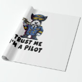 Scottish Terrier Vertrau Mir Ich Bin Ein Pilot Geschenkpapier (Ungerollt)