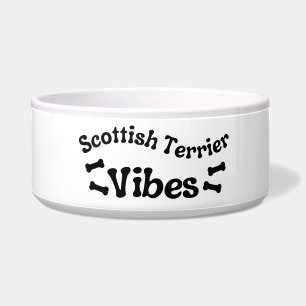 Scottish Terrier Vibes Keramik Dog Bowl Napf