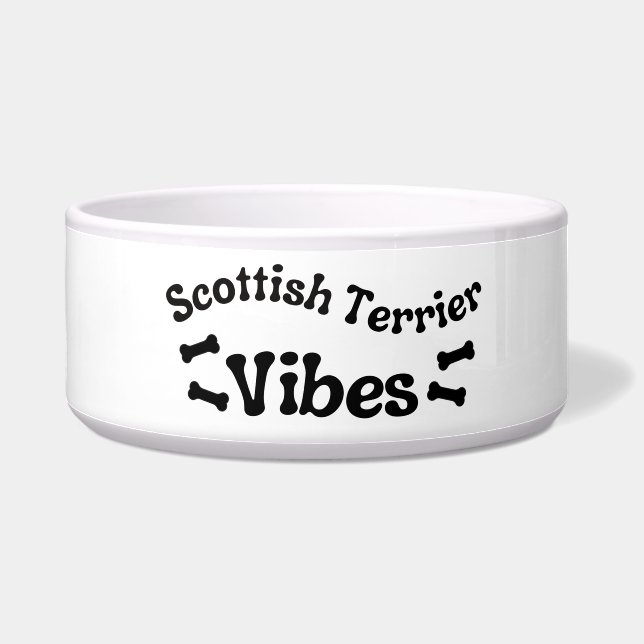 Scottish Terrier Vibes Keramik Dog Bowl Napf (Links)