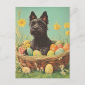 Scottish Terrier Vintag Oaster Postkarte (Vorderseite)