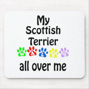 Scottish Terrier Walks Design Mousepad
