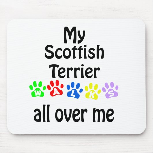 Scottish Terrier Walks Design Mousepad (Vorne)