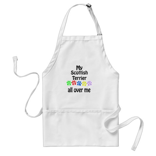 Scottish Terrier Walks Design Schürze (Vorne)