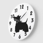 Scottish Terrier Wall Clock Große Wanduhr (Winkel)