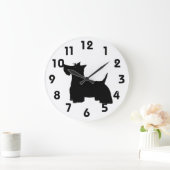 Scottish Terrier Wall Clock Große Wanduhr (Zuhause)