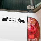 Scottish Terrier, We Liebe our Scotties, 2 Scottie Autoaufkleber (Auf Lkw)