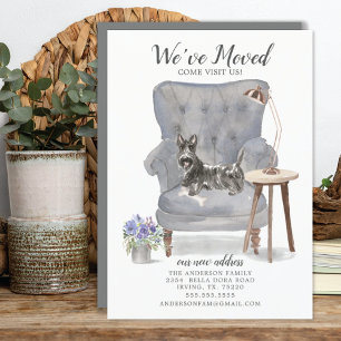 Scottish Terrier We moved Moving Ankündigung