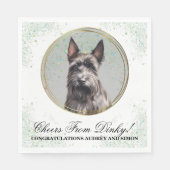 Scottish Terrier Wedding Napkins mit Hogs Foto Serviette (Vorderseite)