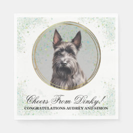 Scottish Terrier Wedding Napkins mit Hogs Foto Serviette