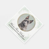 Scottish Terrier Wedding Napkins mit Hogs Foto Serviette (Ecke)