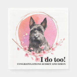 Scottish Terrier Wedding Napkins mit Hogs Foto Serviette