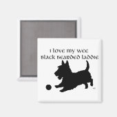 Scottish Terrier - Wee Black Bartded Laddie Magnet (Vorderseite/Rückseite)
