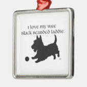 Scottish Terrier - Wee Black Bartded Laddie Ornament Aus Metall (Links)