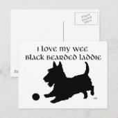 Scottish Terrier - Wee Black Bartded Laddie Postkarte (Vorne/Hinten)