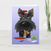 Scottish-Terrier-Weihnachten Feiertagskarte (Vorderseite)